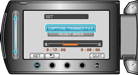 Capturing trimmed file