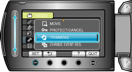 Selecting &#34;TRIMMING&#34;