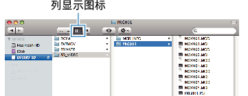 Click on the column display icon