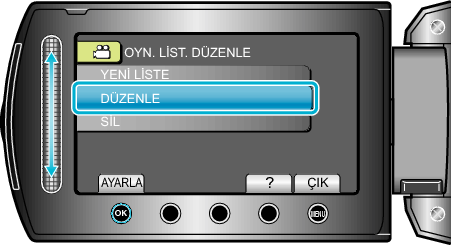 Editing playlist