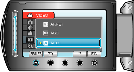 Selecting setting