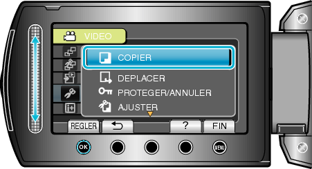 Selecting "COPY"