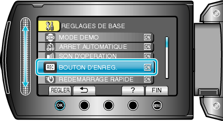 Selecting "RECORD BUTTON"
