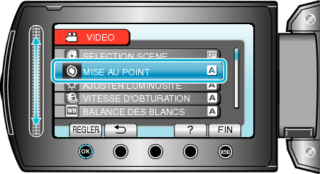 Selecting "FOCUS"