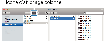 Click on the column display icon