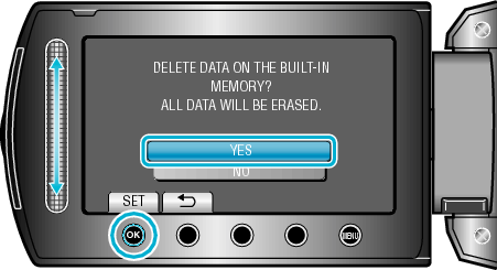 ERASE ALL DATA YES