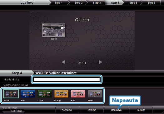 Selecting top menu