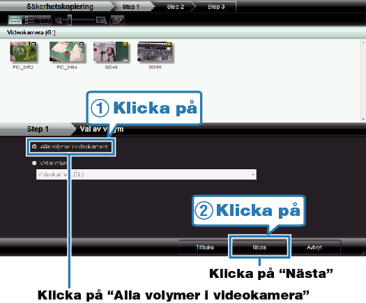 Selecting all volume