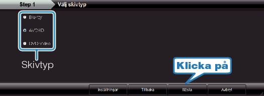 Selecting disc type