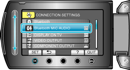 Bluetoothマイク音声選択