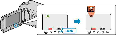 Selecting manual mode