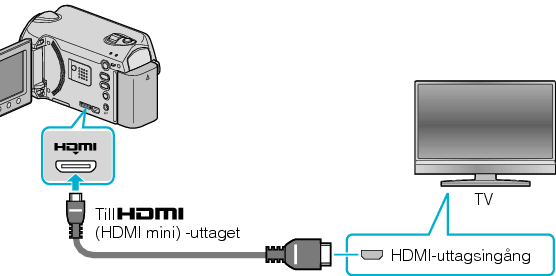 Connecting via HDMI terminal