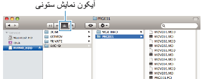 Click on the column display icon