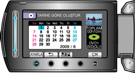 Select the desired recording date