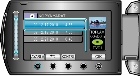 Select the date of creation