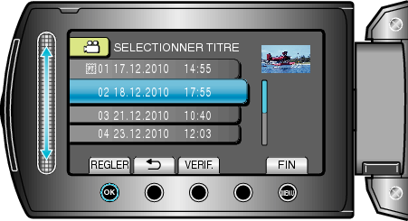 Select the desired playlist (SET TITLE)