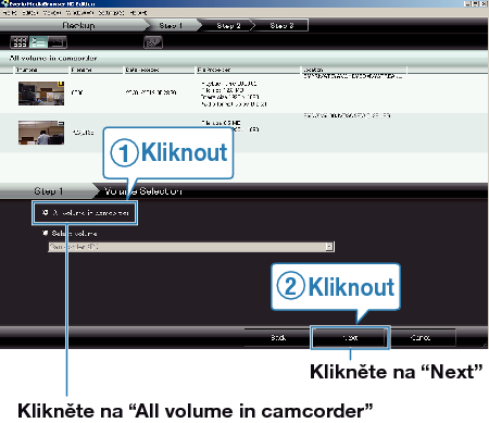 Selecting all volume