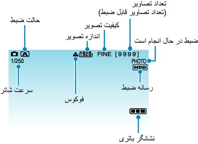 Indications during still image recording