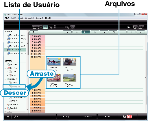 Drag and drop thumbnail