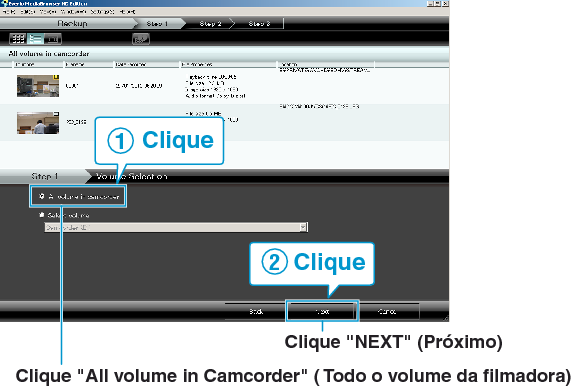 Selecting all volume