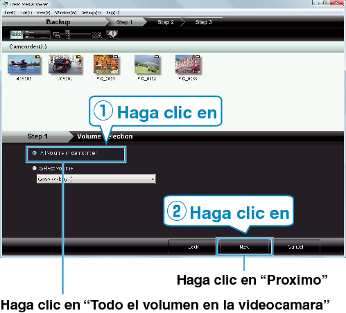 Selecting all volumes