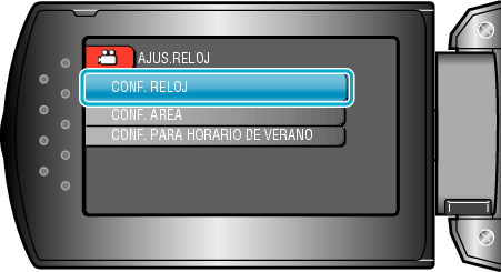 Select date and time setting