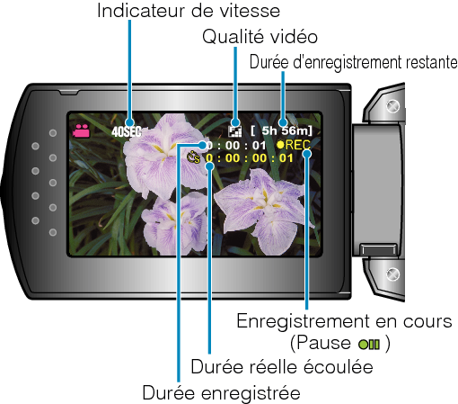 Indications During Time-Lapse Recording