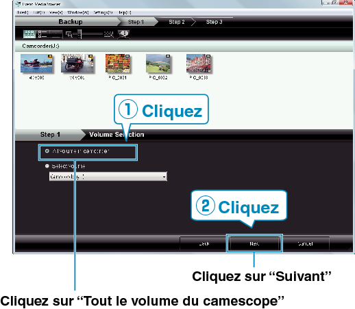 Selecting all volumes