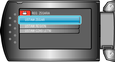 Select date and time setting