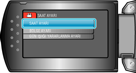 Select date and time setting