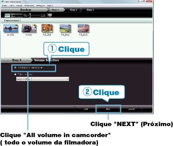 Selecting all volumes