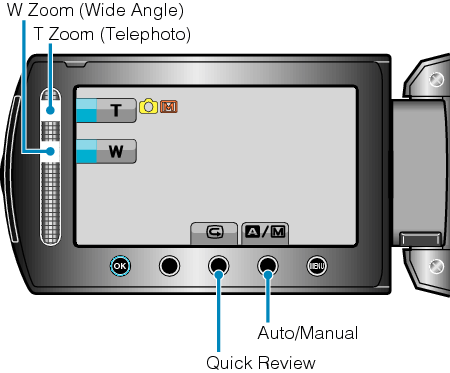 Operation buttons for still image recording