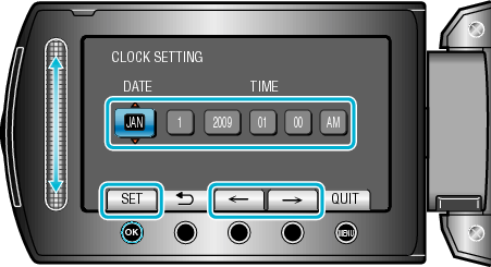 Date and time setting