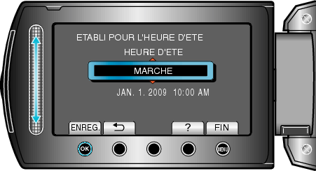 Select daylight saving time