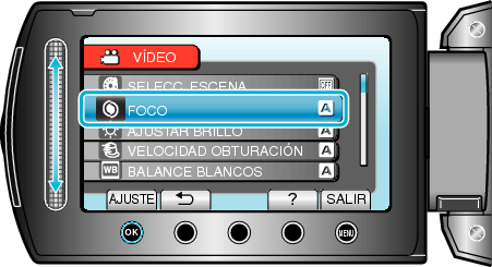 Selecting "FOCUS"