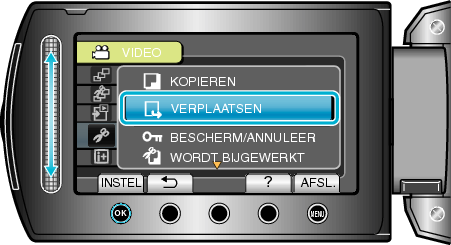 Selecting &#34;MOVE&#34;