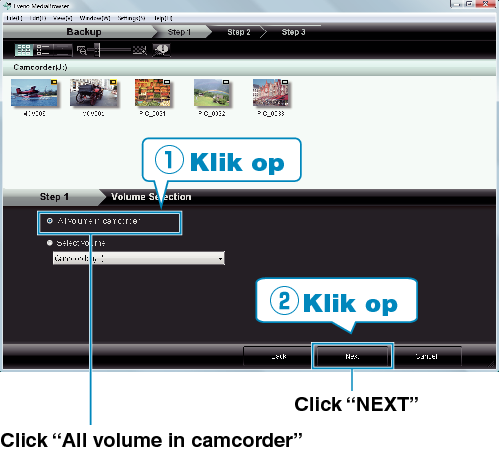 Selecting all volumes