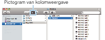 Click on the column display icon