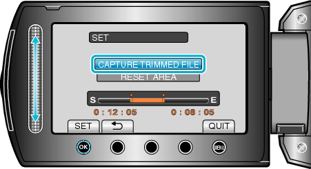 Capturing trimmed file