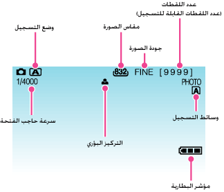 Indications during still image recording