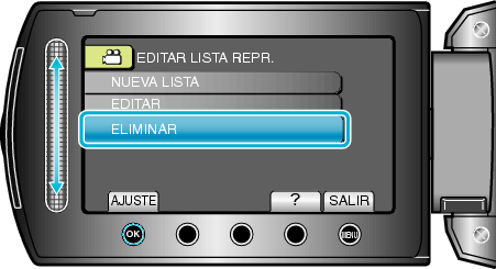 Selecting "DELETE"