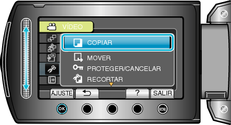 Selecting "COPY"