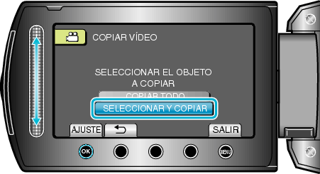 Selecting "SELECT AND COPY"
