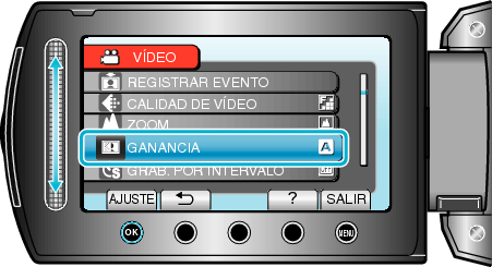 Selecting menu