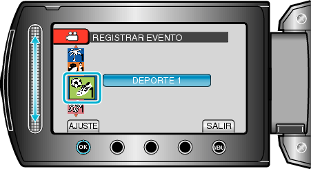 Selecting event