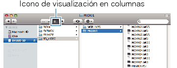 Click on the column display icon