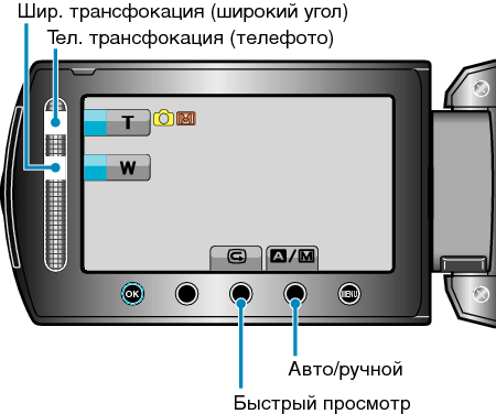Operation buttons for still image recording