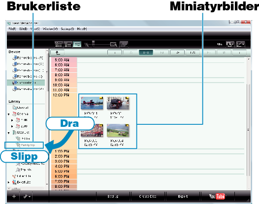 Drag and drop thumbnail
