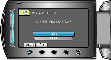 Selecting "YES"