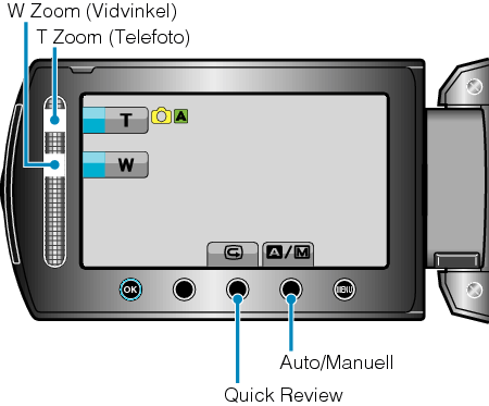 Operation buttons for still image recording